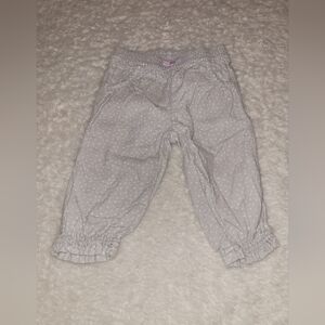 Baby Girl Clothes * Grey Light Corduroy Pants * White Dots * Gymboree * 6-12M *